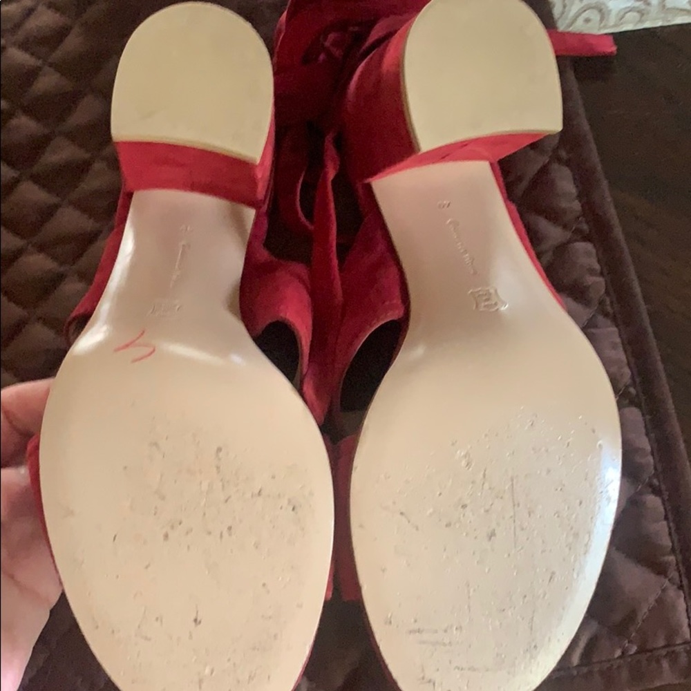 🎄Gianvito Rossi Milano “Red suede heels” size 40 - Picture 7 of 8